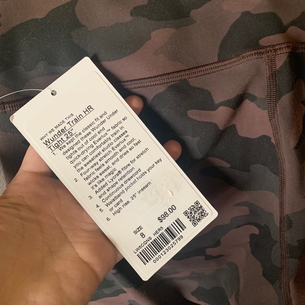 Lululemon NWT High Rise Wunder Train Size 8